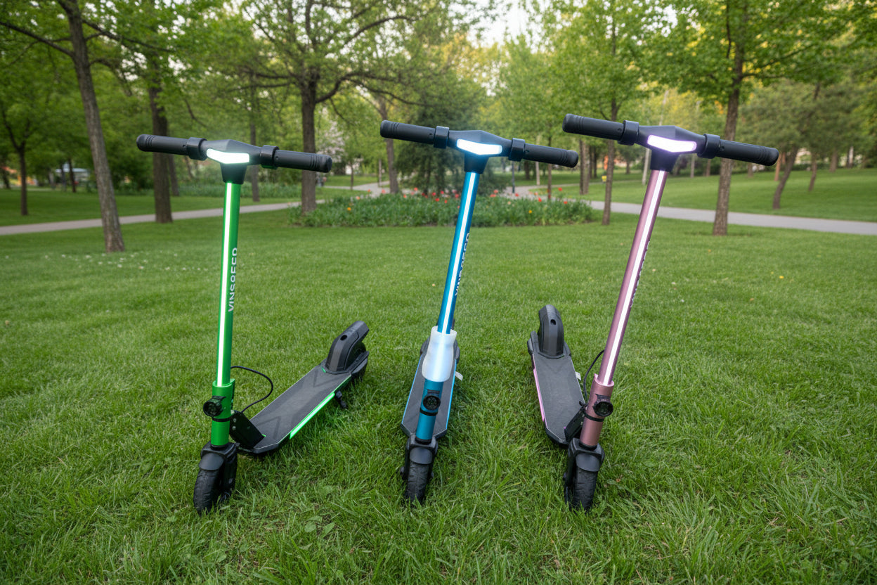 Kids electric scooter 130W single Blue and Green Option