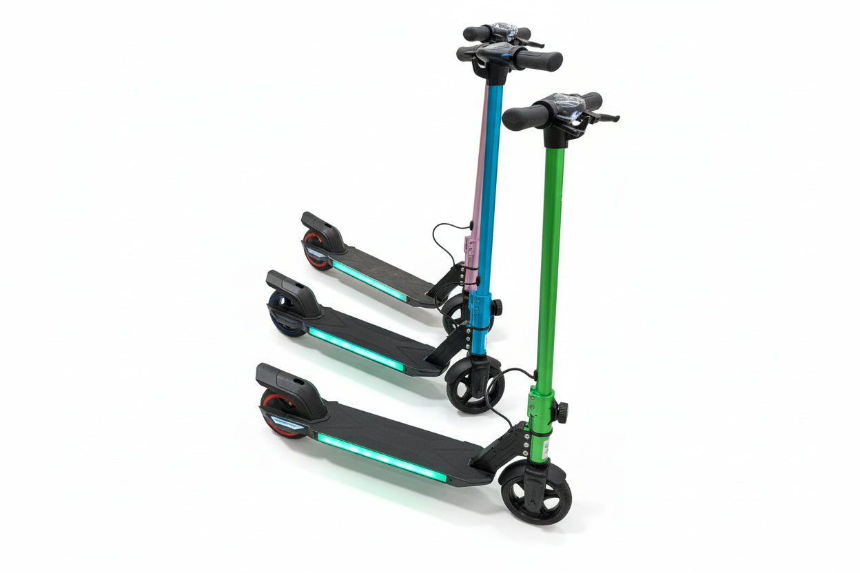 Kids electric scooter 130W single Blue and Green Option