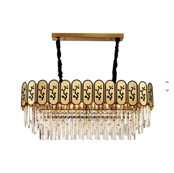 Luxury Large Gold Round Led Lights Home Hotel Decor Crystal Room Hanging Led Chandelier