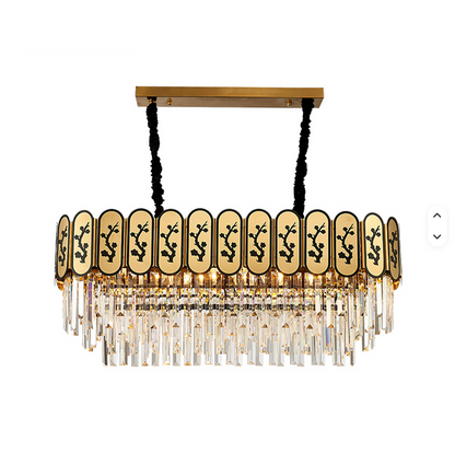 Luxury Large Gold Round Led Lights Home Hotel Decor Crystal Room Hanging Led Chandelier