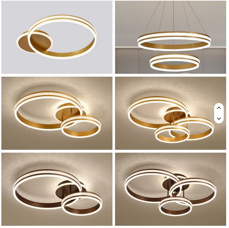 New Design Acrylic Modern 3-Heads Iron LED Ceiling Lamp Threre Colors for Living Room Bedroom Showroom Room Dining Room