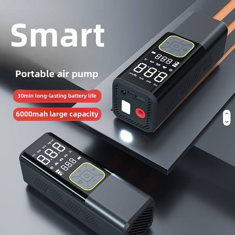 150 PSI Tire Inflator Portable Air Compressor, 6X Faster Air Pump for Car Tires with Digital Pressure Gauge, 12V DC Adapter, LED Light, Portable Tire Inflator for Car, Motorcycle, Bike, Balls