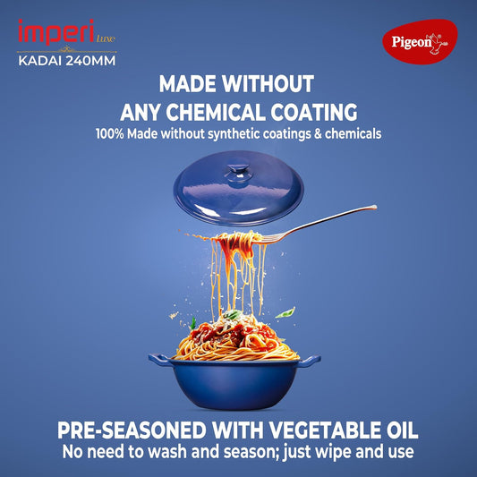 Pigeon Imperi Luxe Cast Iron Kadai 240 W.L