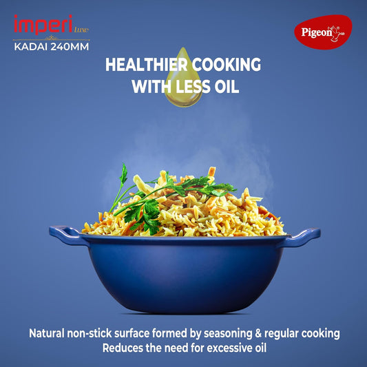Pigeon Imperi Luxe Cast Iron Kadai 200 W.L