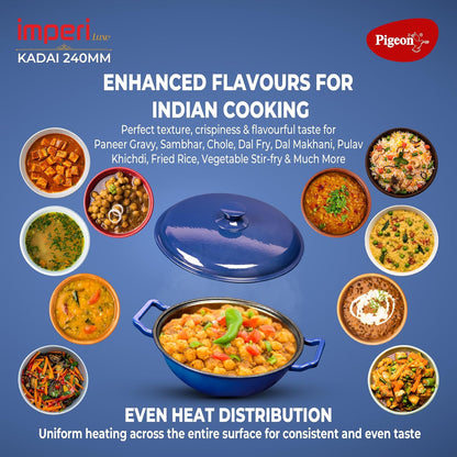 Pigeon Imperi Luxe Cast Iron Kadai 200 W.L
