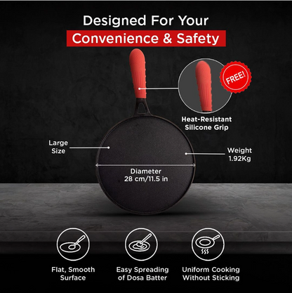 Pigeon Imperi Cast Iron Long Handle Tawa 280