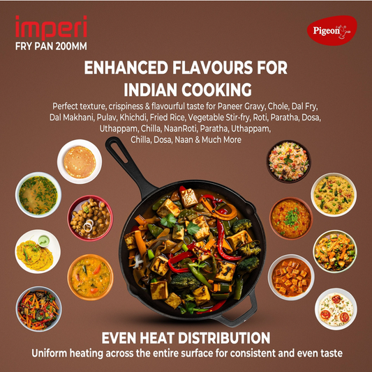 Pigeon Imperi Cast Iron Fry Pan Dia 220