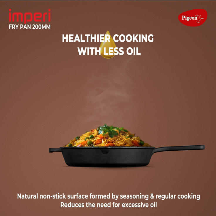 Pigeon Imperi Cast Iron Fry Pan Dia 220