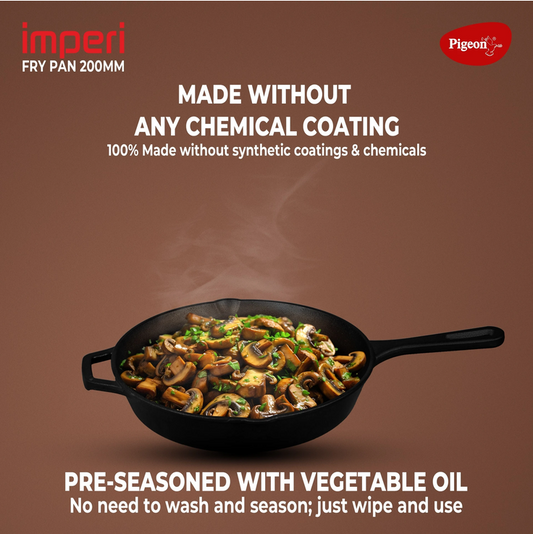 Pigeon Imperi Cast Iron Fry Pan Dia 220