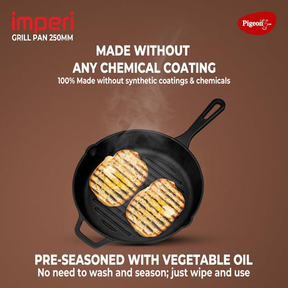 Pigeon Imperi Cast Iron Grill Pan Dia 250