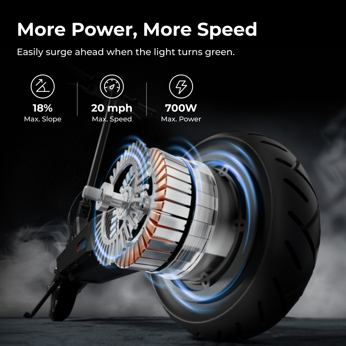 NAVEE GT3 Dual Spring Shock Absorbers E-scooter 350 W 49Km