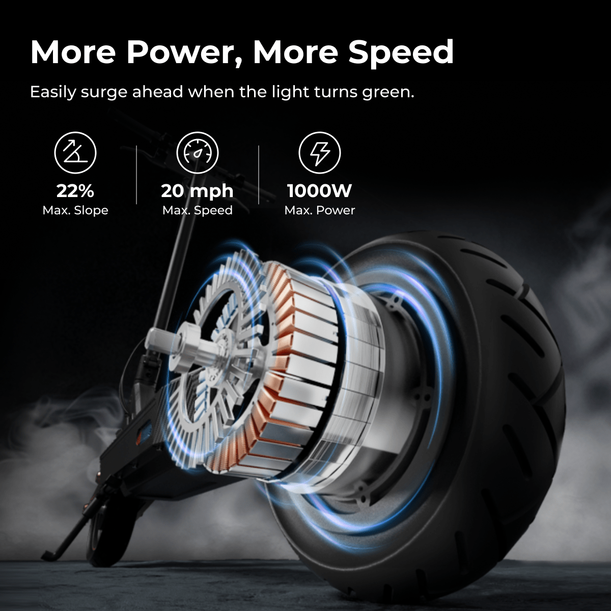 NAVEE GT3 Max Dual Spring Shock Absorbers E-scooter 400W 32 Km/Hr Range of 75 Km