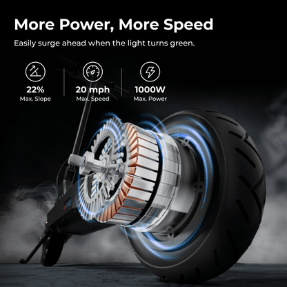 NAVEE GT3 Max Dual Spring Shock Absorbers E-scooter 400W 32 Km/Hr Range of 75 Km