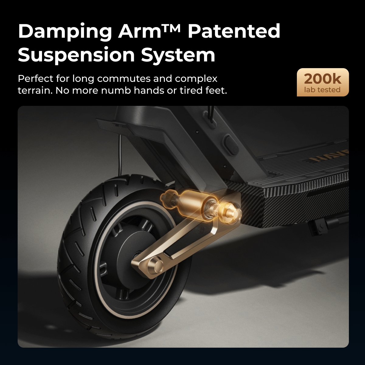NAVEE ST3 Damping Arm™ Suspension City E-scooter 500W 40 Km/ Hr Range of 60 Km Free Helmet 3 Years Payment