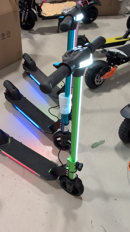 Kids electric scooter 130W single Blue and Green Option