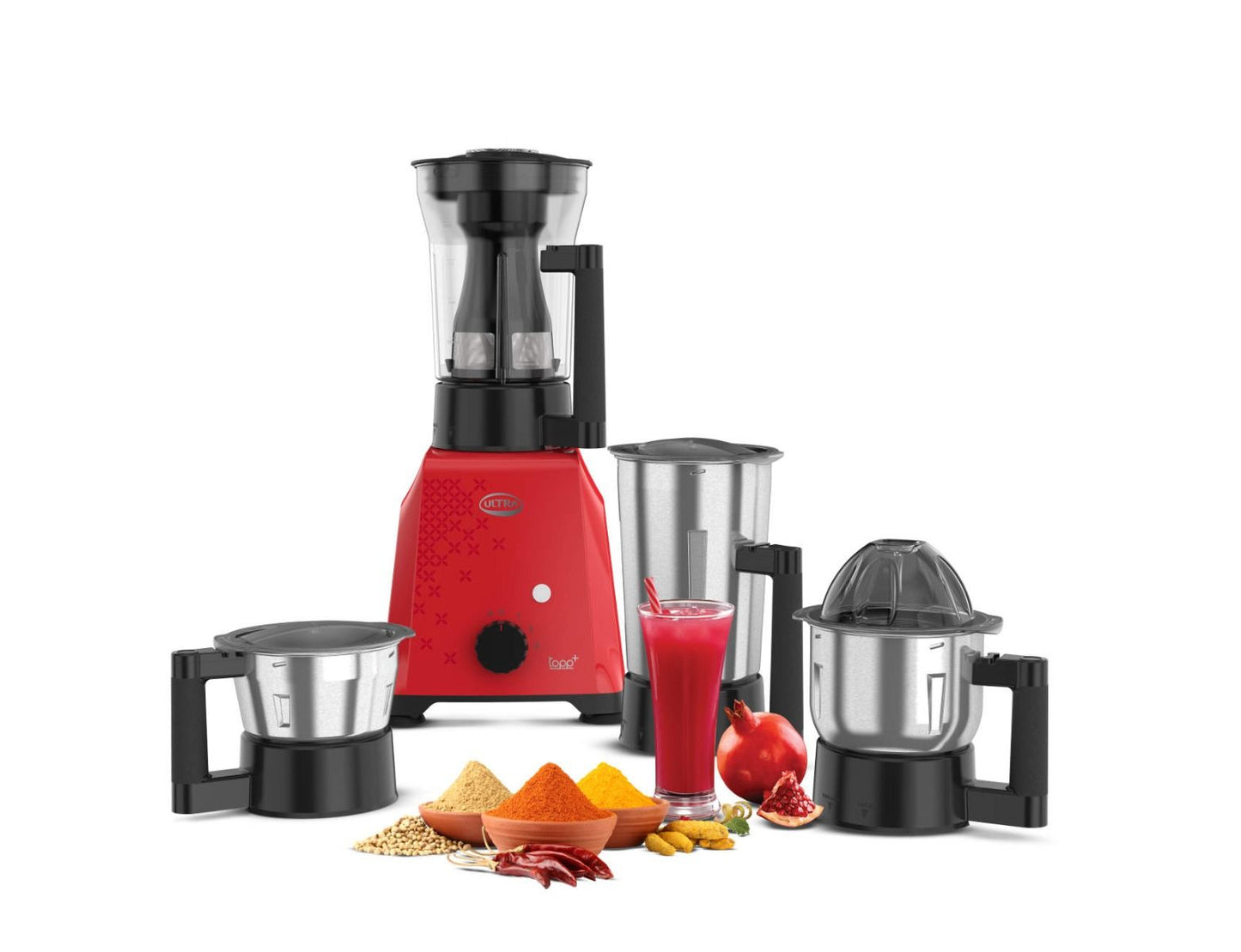 Topp+ (Red) - 4 Jar 110V Mixer Grinders Ultra 750W