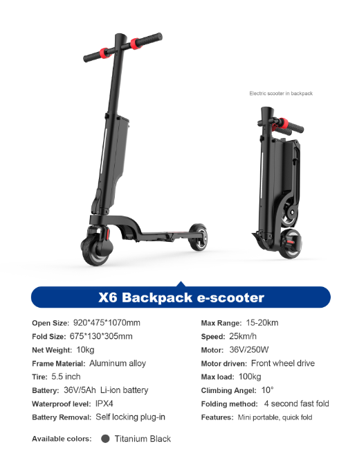 X6 scooter 250/500 w brushless motor 5.5 inch Solid Wheel Speaker Electric foldable scooter self-balancing 250 watt el scooter